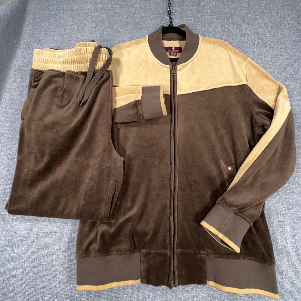 Vintage Y2K Velour Tracksuit Mens 2XL (Fits as XL) Argyleculture Russell Simmons